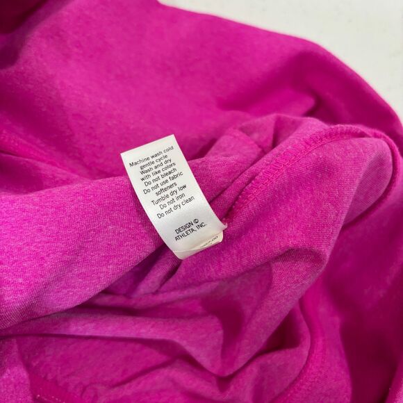 Athleta Hooded Rishi Jacket Women M Hot Pink Full Zip Athletic Performance Yoga - Picture 10 of 10